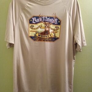 Mens L Buck Master Whiskey Polyester Long River Distillery Co. Fast dry T-shirt